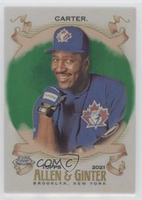 2021 Topps Allen & Ginter Chrome Green Refractor 99/99 Joe Carter #17 0t3l
