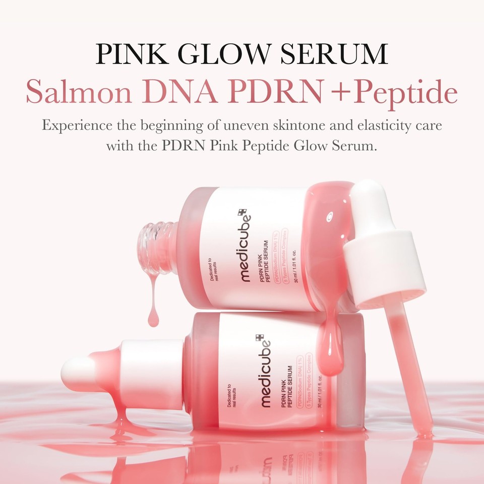 medicube Salmon DNA PDRN Pink Peptide Serum, Pink glow serum, Peptide