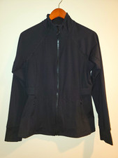 Fabletics Women  s Black Trinity Performance Jacket with Pockets, Size M