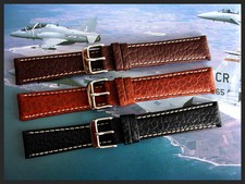 18mm XL Brown Buffalo Leather Extra Long chrono Sport watch band strap IW SUISSE