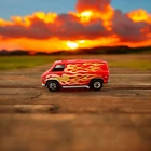 Vintage Hot Wheels Red Super Van with Orange Flames 1974 Diecast *FREE SHIPPING*