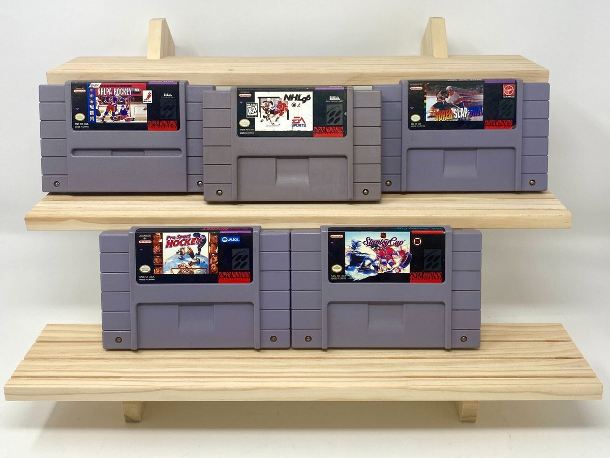Super Nintendo Icy Lot - 5 Games - Super Slap Shot, NHL '96 & More