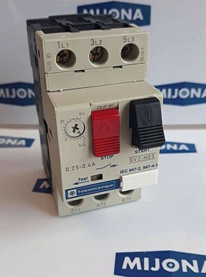 Telemecanique GV2 M03 IEC 947-2 -4-1 0.25-0.4A 50/60HZ 6KV (NEW OLD STOCK)