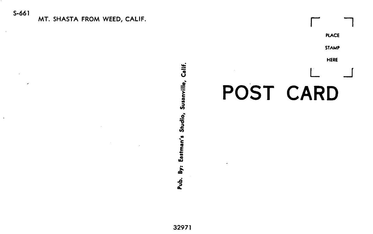 WEED, CA California STREET SCENE Motel50's Cars SISKIYOU CO Chrome Postcard eBay