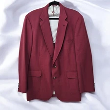 VTG Jos. A. Bank Blazer Sport Coat Two Button Burgundy Made in USA Men Size 44?