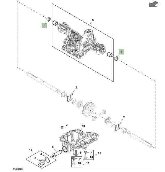 Genuine John Deere X370 Ride On Mower Transmission Seal MIU804267 eBay