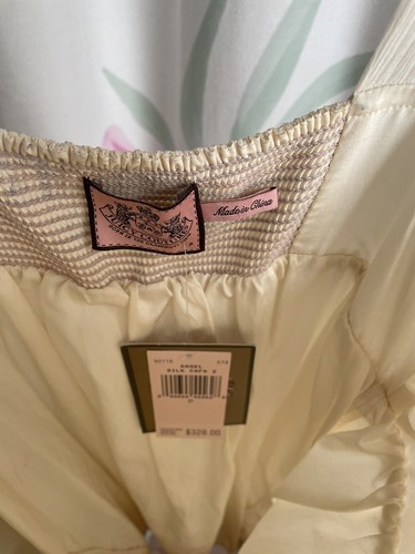 Juicy Couture Angel Seide Chiffon Kleid in Größe Petite Neu Mit Etikett Elfenbein - Bild 7 von 12