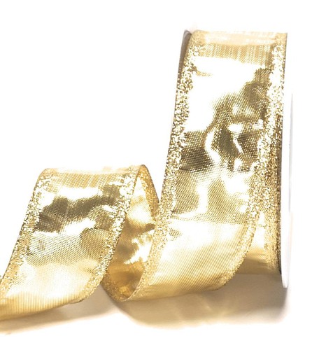 0,40€/m) Schleifenband 25m x 40mm Gold oder Silber abgesetzte Kanten Dekoband - Bild 2 von 7