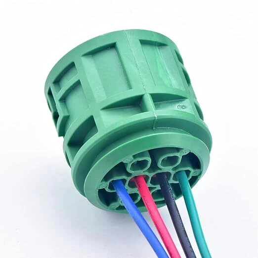 Conector de faros verde coleta enchufe redondo para Jeep Cherokee Fiat 500L 2014-18 Foto 4 de 4