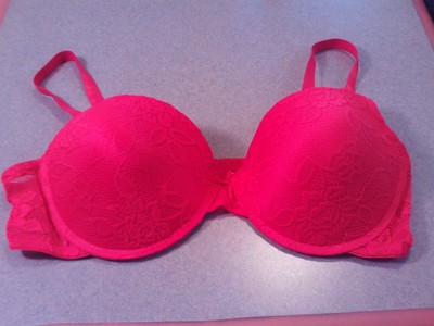 NEW Womens Full Coverage Red Lace Push Up Underwired Bra Size 40C