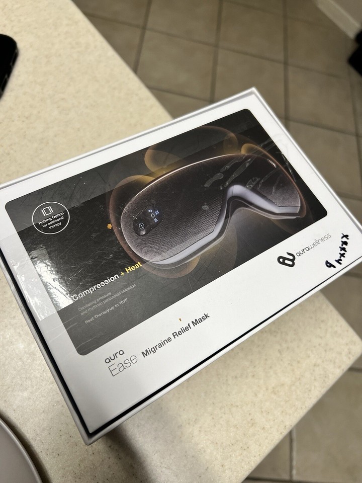 Aura Ease Migraine Relief Mask With Compression, Massage, Heat