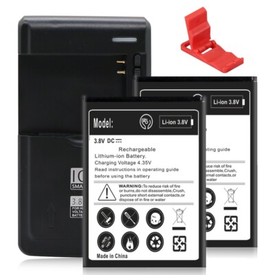 Standard 2x 2200mAh Battery Wall Charger f Alcatel Onetouch Pop Star 2 A521L USA