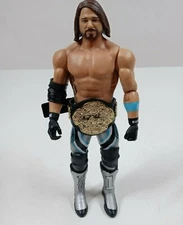 2017 Mattel WWE Wrestlemania Battlepack 35 A.J Styles With Belt 6.5" Figure (J)