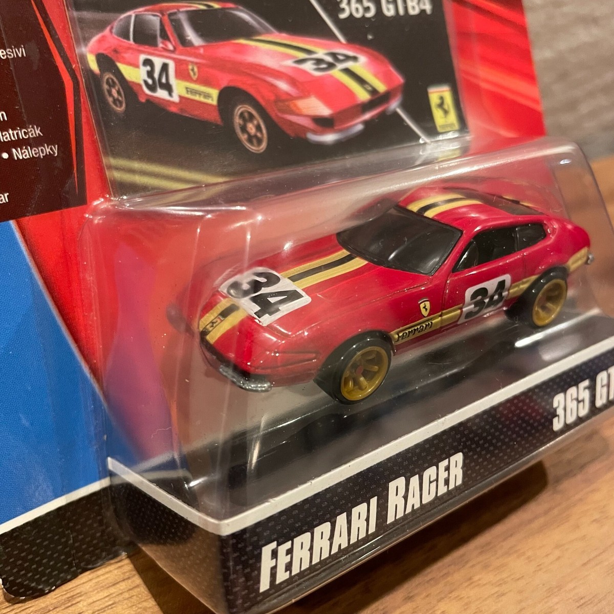 Hot Wheels Ferrari Racer 365 GTB4 Red #34 New old stock