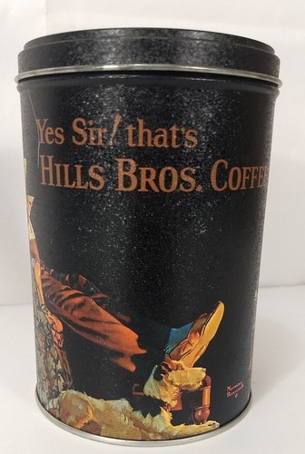 Hills Bros Cappuccino Coffee Tin Norman Rockwell Limited Edition 2003 Empty - Picture 3 of 7