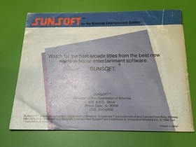 Xenophobe Nintendo NES Manual Sunsoft Instruction Booklet GOOD