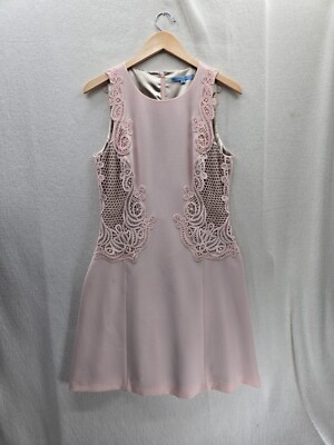NWT Antonio Melani Gella $169 Pink Lace Detail Sleeveless Zip Back Dress Size-8 | eBay NWT Antonio Melani Gella $169 Pink Lace Detail Sleeveless Zip Back Dress Size-8 | eBay