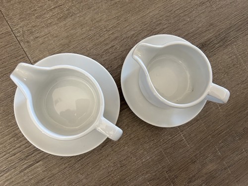 Norpro Porcelain Sauce Servers Set Of 2 White 1/3 Cup NEW Classic Styling - Picture 3 of 11
