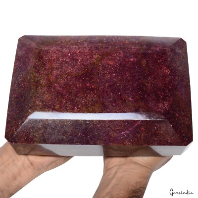 Huge 8.8Kilo Natural Red Ruby Octagon Cut Earth mined Museum Size Collective Gem