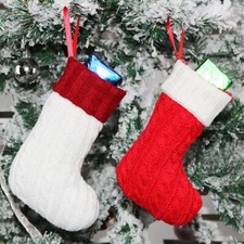 1 Pair Christmas Stockings New Year Large Size Knitted Large Xmas Tree Decor