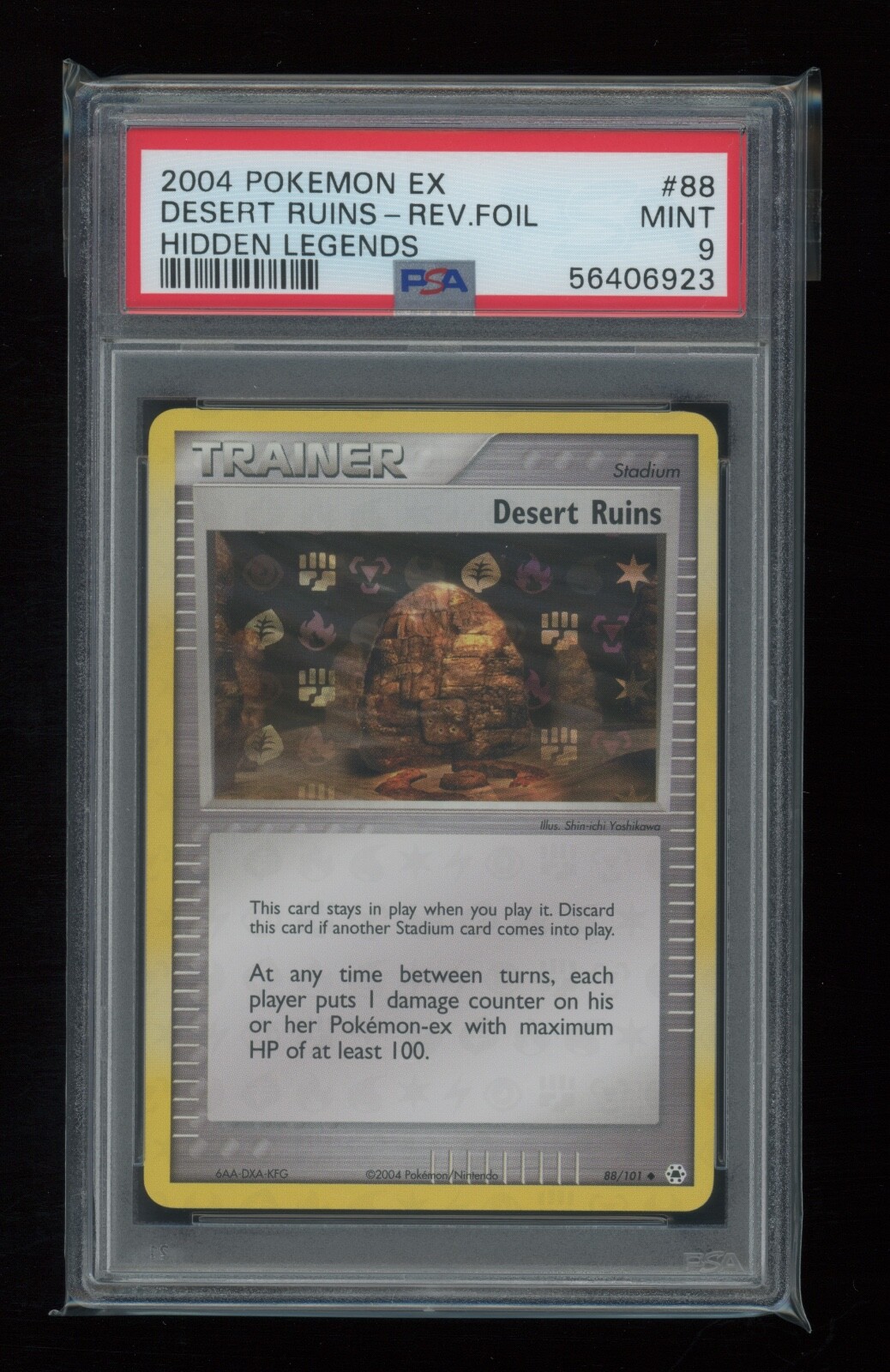 POKEMON Hidden Legends DESERT RUINS 88/101 Trainer REVERSE HOLO FOIL PSA 9 MINT