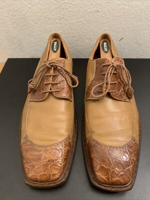Mezlan Platinum Genuine Alligator Leather Loafers Brown Slip On Dress Shoes 11.5 Piccolo Alligator Penny Loafer – Mezlan main image 3