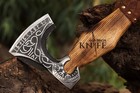 Hache Viking faite main en acier au carbone | Cadeau gravé personnalisé - France