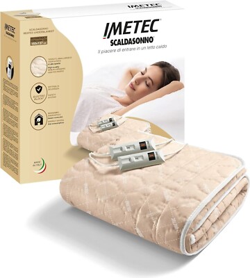 Imetec Wärmeunterbett für Doppelbetten 150x137 cm, niedriger Stromverbrauch