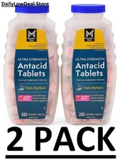 2 PACK- Member's Mark Ultra Strength Antacid Assorted Berry 265 Tabs (Total 530)