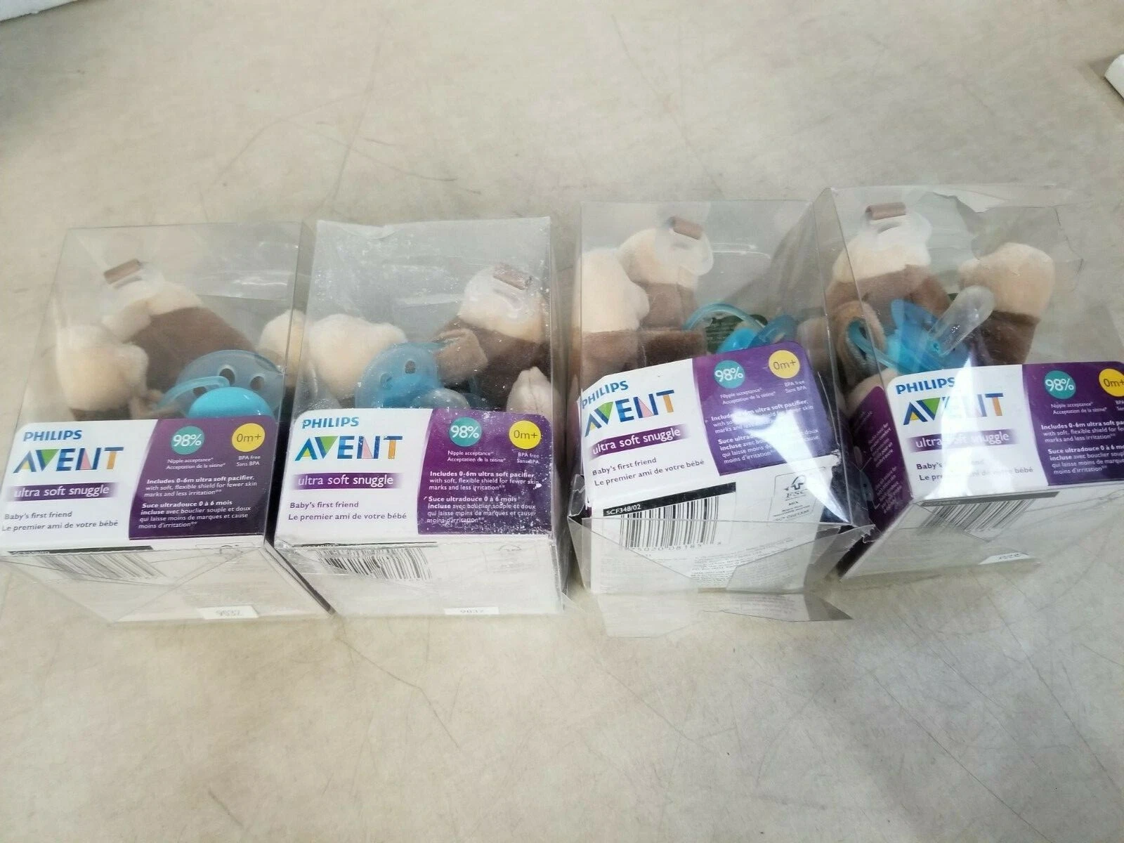 Lot of 4 - Philips Ultra Soft Snuggle 0 month +
