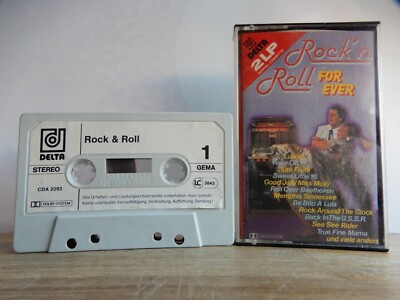 ROCK 'N ROLL FOR EVER MUSIK KASSETTE MC TAPE DOLBY (2 LP) 1970er DELTA MUSIC