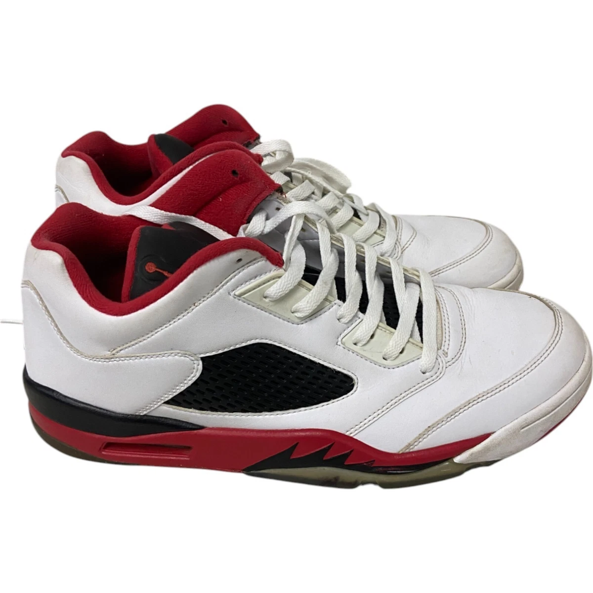 Air Jordan 5 Retro Low Fire Red Basketball Shoes Mens Size 13 Colorblock Leather Air Jordan 5 Retro Fire Red 2013 Men main image 4