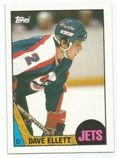 DAVE ELLETT 1987-88 TOPPS CARD NM-MT+ CONDITION WINNIPEG JETS