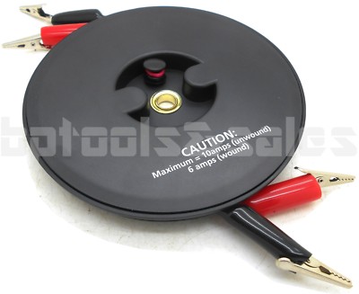 2 Wire 30 FT Retractable Test Leads 18 Gauge Alligator Clips