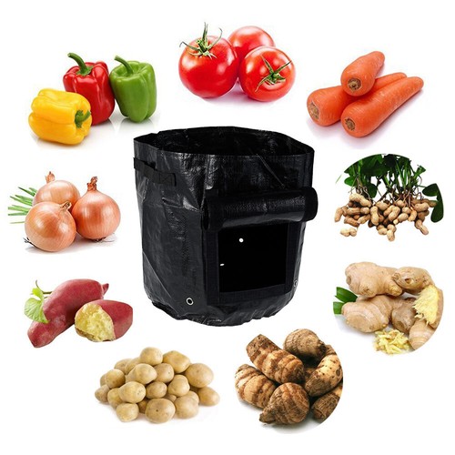 7 Gallon Vegetable Planting Potato Planter Pot PE Container Plant Grow Bag weqFf - Picture 5 of 9