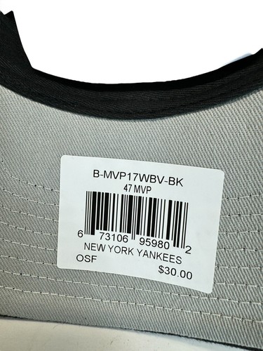 47 MARCAS Licencia Oficial Yankees MVP Gorra Negra Ajustable MLB Unisex Sombrero - Imagen 16 de 19