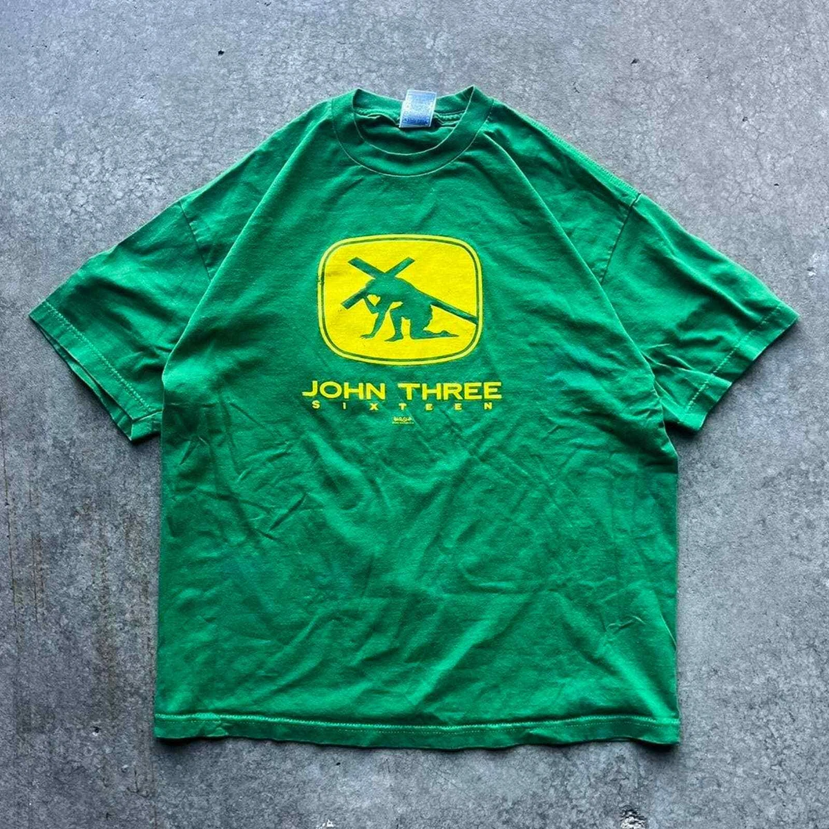 Vintage Jesus Christian John 3 16 John Deere T Shirt eBay