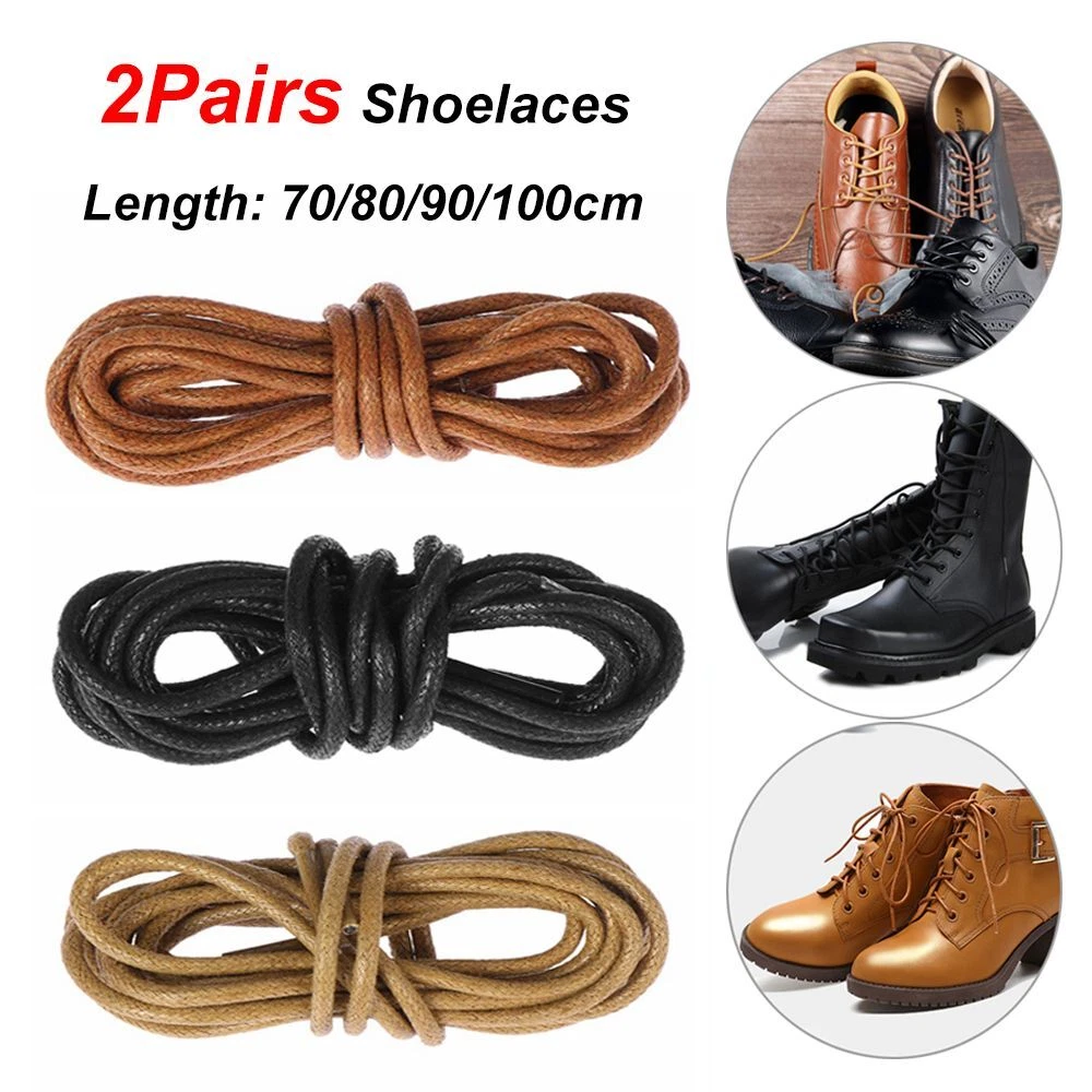 Shoe Laces Cord Leather Dress Shoes Boots Laces Strings Round Waxed  Shoelaces