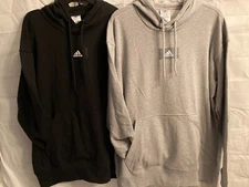 Adidas Essentials French Terry Drop Shoulder Hoodie Grey or Black assorted sizes