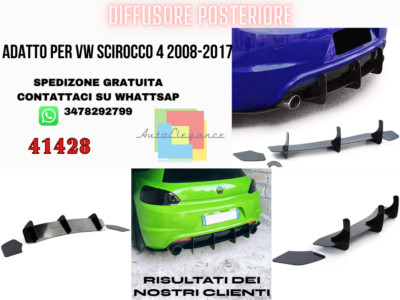  Heckdiffusor Splitter Performance Heckaufsatz für  VW Scirocco 4 2008-2017 