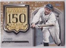 2019 Topps Series 1 150th Ann Medallion Gold Ty Cobb Tigers 30/50