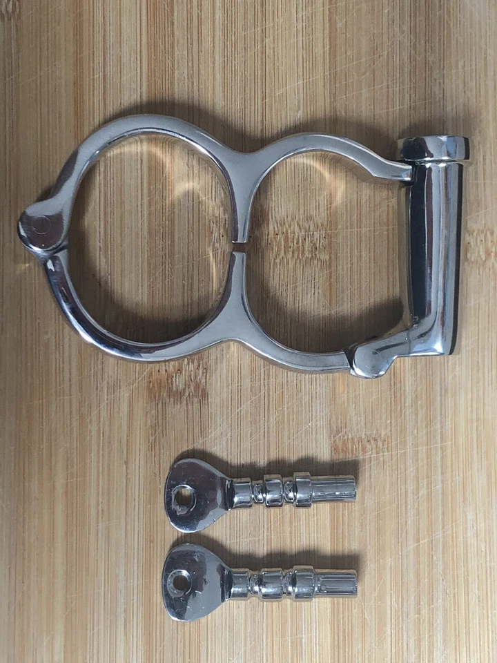 Algemas de design vintage polidas algemas de pulseira pesada 2 chaves finamente trabalhadas - Imagem 2 de 3