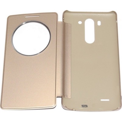LG Custodia originale Quick Circle Case Cover Flip a libro Oro per G3 S LG Custodia originale Quick Circle Case Cover Flip a libro Oro per G3 S