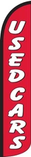 Used Cars Red/White Windless Full Sleeve Swooper Flag Feather Banner