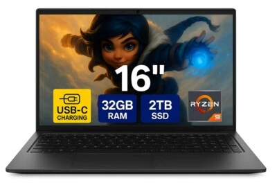 Difinity Gaming Notebook 16 Zoll | Ryzen 9 6900HX | 32GB RAM | 2TB SSD | Win 11