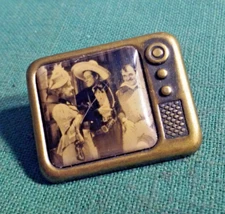 Rare Vintage 1950's "THE CISCO KID" Hero TV Series Photo Pin Gold-Tone Metal