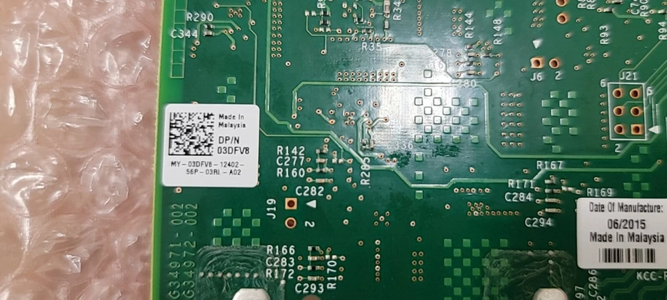 Genuine Dell/Intel X540-T2 Dual Port 10GbE Converged Network Adapter 3DFV8 Long - Image 2 of 2