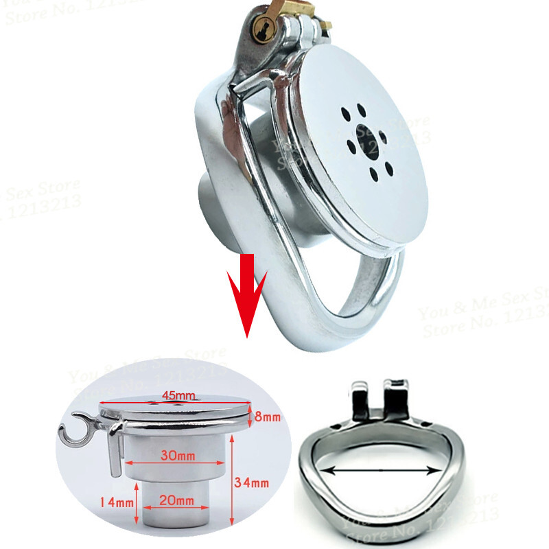 Stainless Steel Inverted Plugged Small Short Men Chastity Device Metal ...