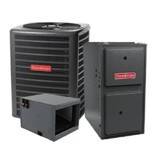 GOODMAN 3 TON 13.8 SEER2 AC & 96% AFUE 80K BTU GAS FURNACE SYSTEM - HORIZONTAL