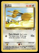 Doduo 72/130 Pokemon Card Base Set 2 Common 50 HP Lightly Played R27